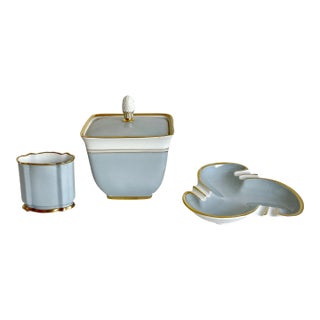 Mid-Century Rosenthal Azur Kronach-Germany Smoking Vanity Set For Sale