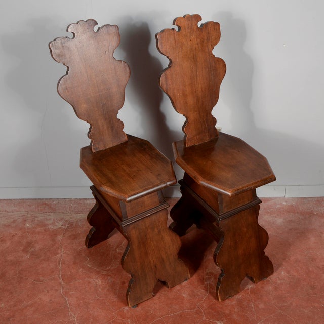 Set of Rustic Wood Chairs and Stools For Sale - Image 13 of 17