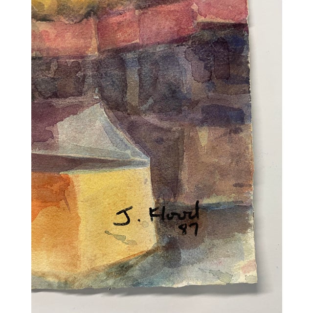 1987 Southern Coastal Painting Jackie Flood For Sale - Image 4 of 5