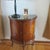 1920s 1920s Demi-Lune Commode, Marquetry, Two Doors, Two Shelves, Glass Top For Sale - Image 5 of 12