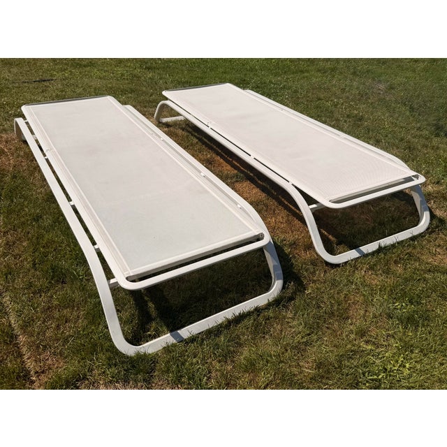 Modern Ego Paris Marumi Outdoor Sun Loungers – Set of 2 For Sale - Image 3 of 7