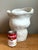 Vintage Biomorphic Sculptural White Ceramic Vase For Sale - Image 11 of 14