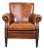 Vintage Sheep Leather Armchair For Sale