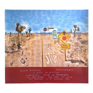 David Hockney 1986 Pear Blossom Highway Original Out of Print Exhibition Lithograph Poster