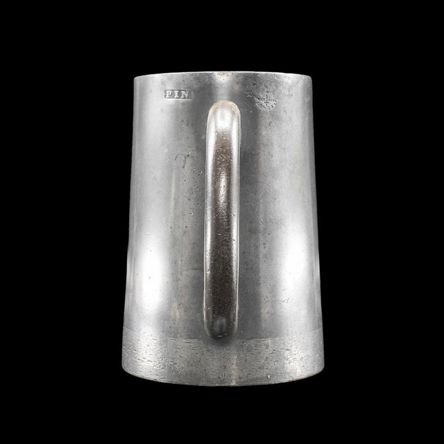 Antique Tavern Pint Tankard, English, Pewter Drinking Jug, Glass Base, Victorian For Sale - Image 4 of 12