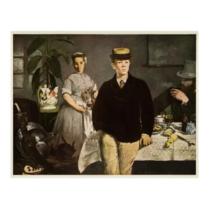 Circa 1950s After Manet "The Luncheon" Vintage Full Color Impressionist Print