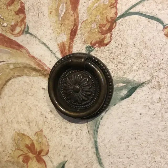 1990s Vintage Italian Hand-Painted Three Drawer Light Green/Ivory Chest For Sale - Image 9 of 13