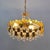 1970s Brutalist Brass and Glass Chandelier by Sciolari for Palwa, 1970s For Sale - Image 5 of 12