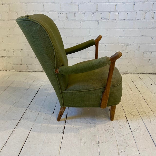 Mid Century Green Club Chair Chairish