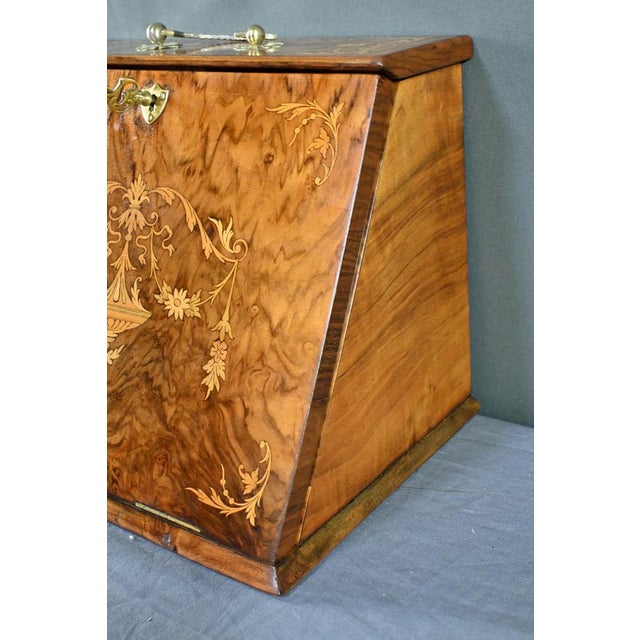 Walnut Burl Correspondence Box For Sale - Image 9 of 18
