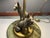 Metal Vintage Dog Table Lamp in the style of Tiffany with Marble Base, 1950s For Sale - Image 7 of 12
