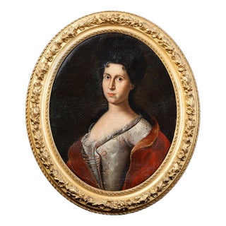 French Artist, Portrait Composition, 18th Century, Oil Painting on Canvas, Framed For Sale