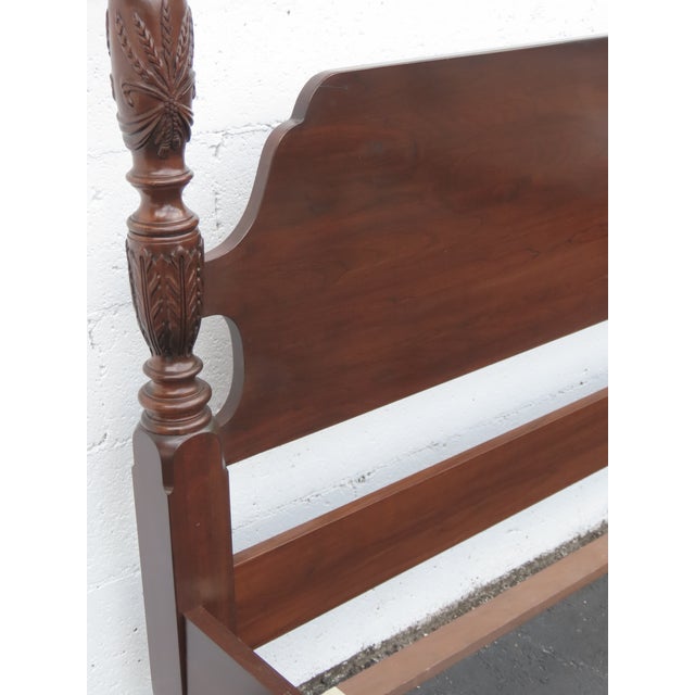 Wood Carved Mahogany King Size Poster Bed 6444 For Sale - Image 7 of 18