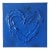Blue & Black Abstract Heart Painting For Sale