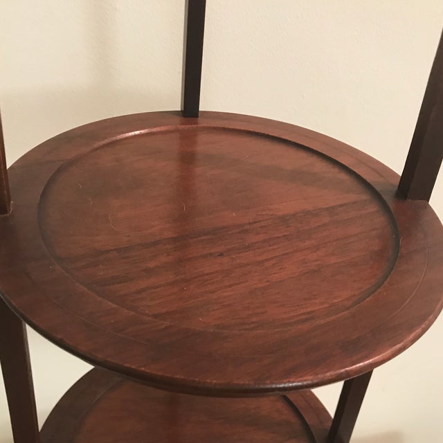 Vintage Mahogany 3 Tier Dessert Fruit Stand Muffin Display Chairish