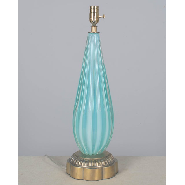 Mid 20th Century Murano Glass Seguso Mid Century Lamp For Sale - Image 5 of 11