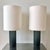 Pair of lamps by Vivarini in a deep blue Murano battuto glass. When they catch the light, the translucent cylinders...