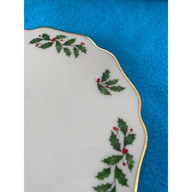1980s Lenox Holiday Cheese Tray and Dessert Server For Sale In Las Vegas - Image 6 of 8