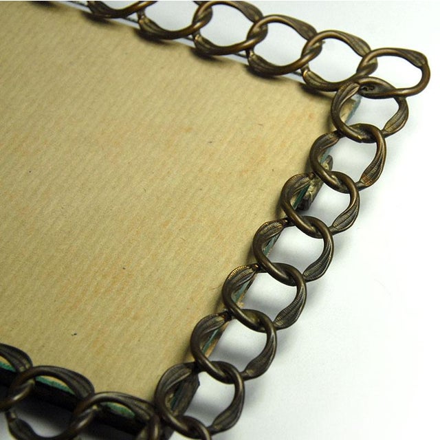 Metal Vintage Brass Bronze Photo Frame For Sale - Image 7 of 10