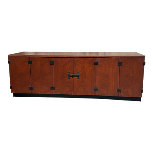 Milo Baughman for Directional Model 371 Walnut “Window Cabinet” Credenza