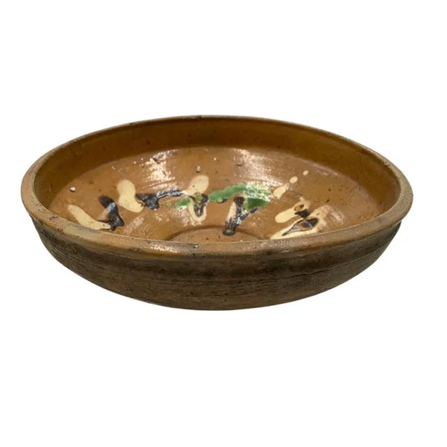 Folk Art Antique Hungarian Folk Art Decorative Bowl For Sale - Image 3 of 6