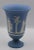 Elevate your home decor with this exquisite Wedgwood Blue Jasperware pedestal vase. Featuring delicate cameo reliefs of...