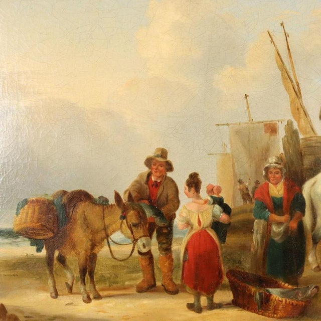 Fish Seller, Oil on Canvas, Framed For Sale - Image 3 of 12