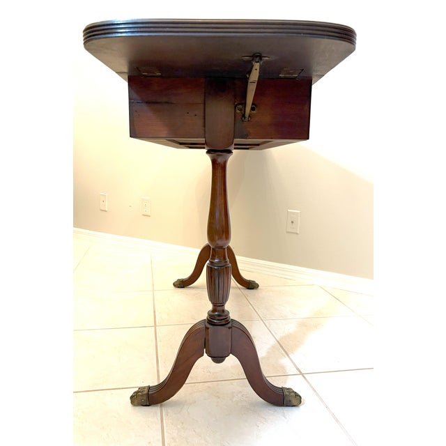 Mid 20th Century Vintage English Regency Drop Leaf Mahogany Console/ Sofa Table For Sale - Image 5 of 12