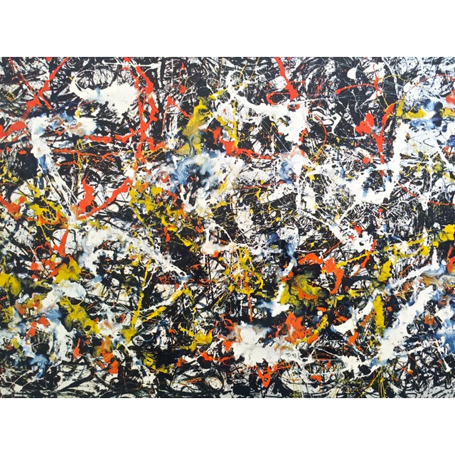 Jackson Pollock Rare Vintage 1964 Mid Century Modern Framed Abstract Expressionist Lithograph Print Convergence 1952 Chairish