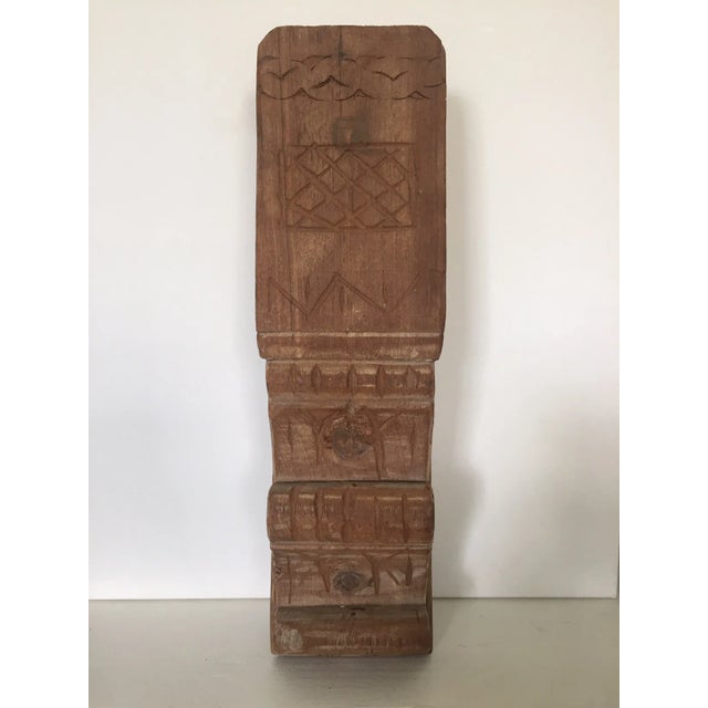 Boho Hand Carved Wall Hanging Corbel For Sale - Image 10 of 10
