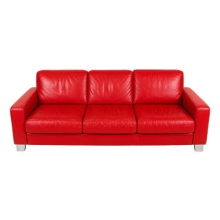 Vintage Natuzzi Italia Leather Sofa | Made in Italy | Genuine Italian Leather For Sale