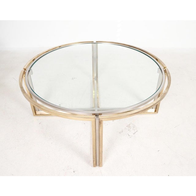 Maison Charles Chrome and Brass Nesting Tables from Maison Charles, 1970s, Set of 5 For Sale - Image 4 of 9