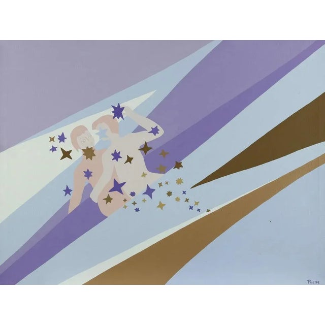 Genny Puccini, Gemini, 1973, Acrylic on Canvas For Sale - Image 4 of 4