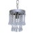 Vintage Crystal Upside Down Waterfall Chandelier With Ornate Silver Rim For Sale