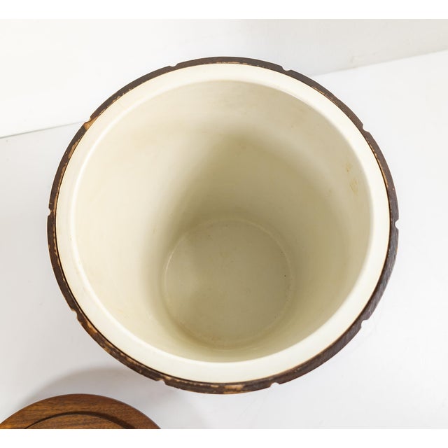 Wood Mid-Century Modern Walnut Ice Bucket or Trash Can by Vermillion For Sale - Image 7 of 13