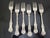 Luxurious set of six mid 19th century London sterling silver dinner forks in Queens pattern. Hallmarks may slightly vary...