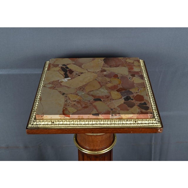 Napoleon III Style Swivel Column in Mahogany, 1900 For Sale - Image 5 of 18