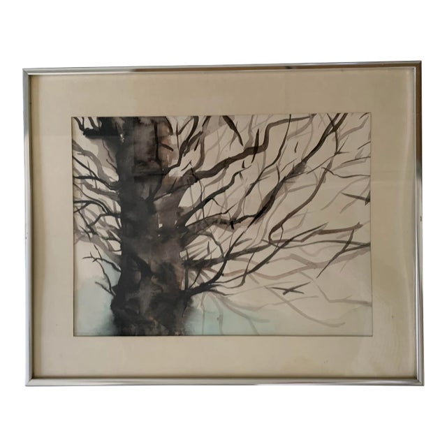 Vintage Watercolor, Framed For Sale