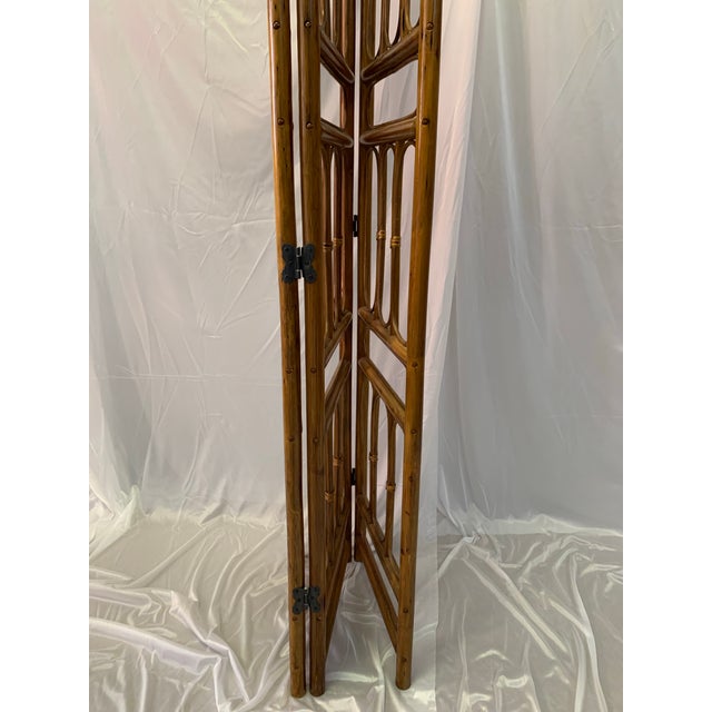 Vintage Rattan 3-Panel Room Divider For Sale - Image 12 of 12