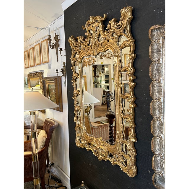 Gold Giltwood Ornate Mirrors by Decorative Arts -a Pair For Sale - Image 8 of 11