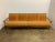 Rare combination of walnut with rattan love seats by Ficks Reed that can be used as one long sofa or as a corner unit or a...