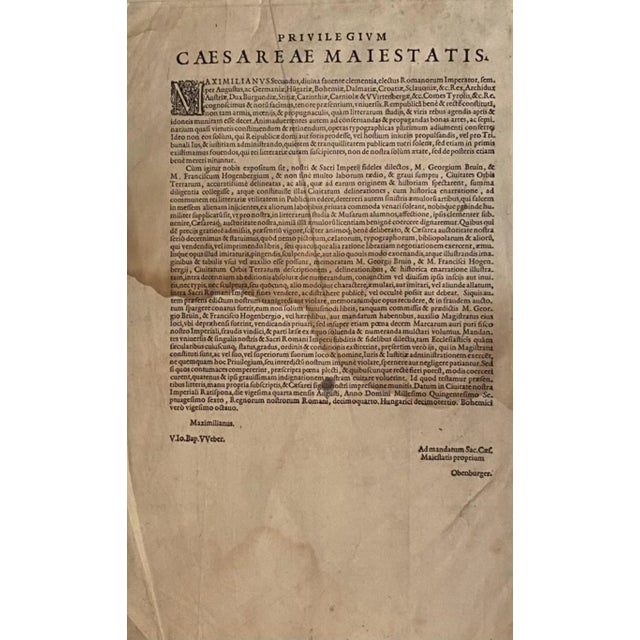 • Frontespizio - Civitates Orbis Terrarum from the series “Le città d'Europa” a Wonderful proof with sharp details and a...