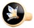 Vintage 9k Yellow Gold & Enamel Butterfly Signet Style Ring For Sale
