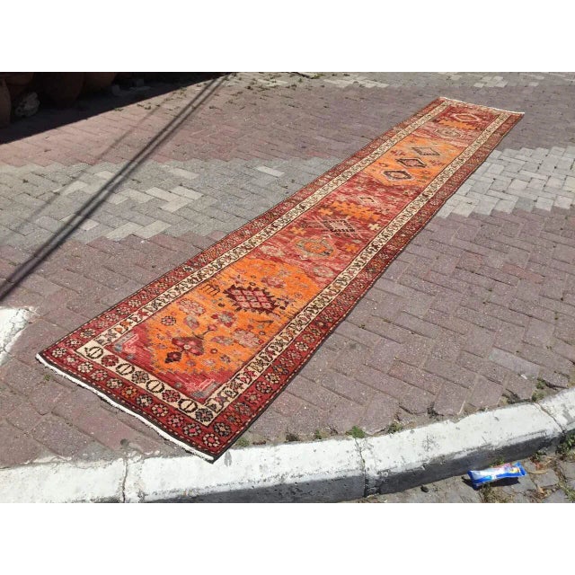 One of a kind hand made runner rug. This gorgeous hand knotted rug is made in 1940's by Anatolian tribes. Collectible rug...