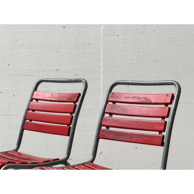 Vintage Garden Chairs in Ash Wood by Atelier Alinea, 1970s, Set of 4 For Sale - Image 4 of 17