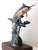 Blue Solid Bronze Lyford Cay Club Tournament Marlin Fishing Trophy by Bodo Muche Studio With Inset Opal Gem For Sale - Image 8 of 16