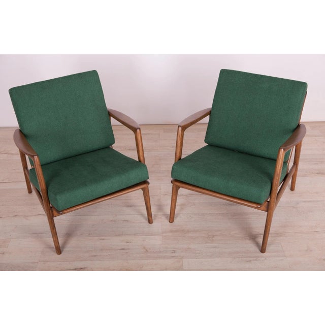 Mid-Century Modern 300-139 Armchairs from Swarzędzka, 1960s, Set of 2 For Sale - Image 3 of 18