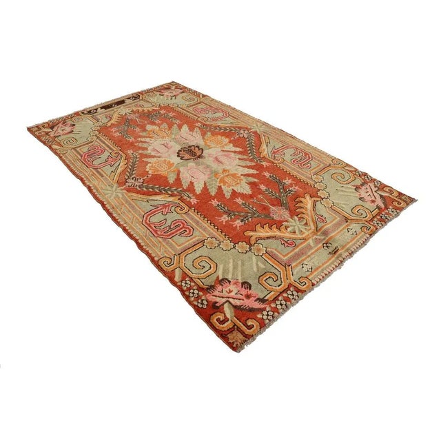Semi-antique Khotan rug Chinese Turkestan ca.1920-30 hand knotted Khotan rug, floor covering handwoven in or about the...