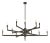 Arteriors Home Griff Black Iron Large Chandelier For Sale