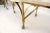 Metal Mid-Century Modern Brass Base on Wheels Travertine Top Expandable Coffee Table For Sale - Image 7 of 13